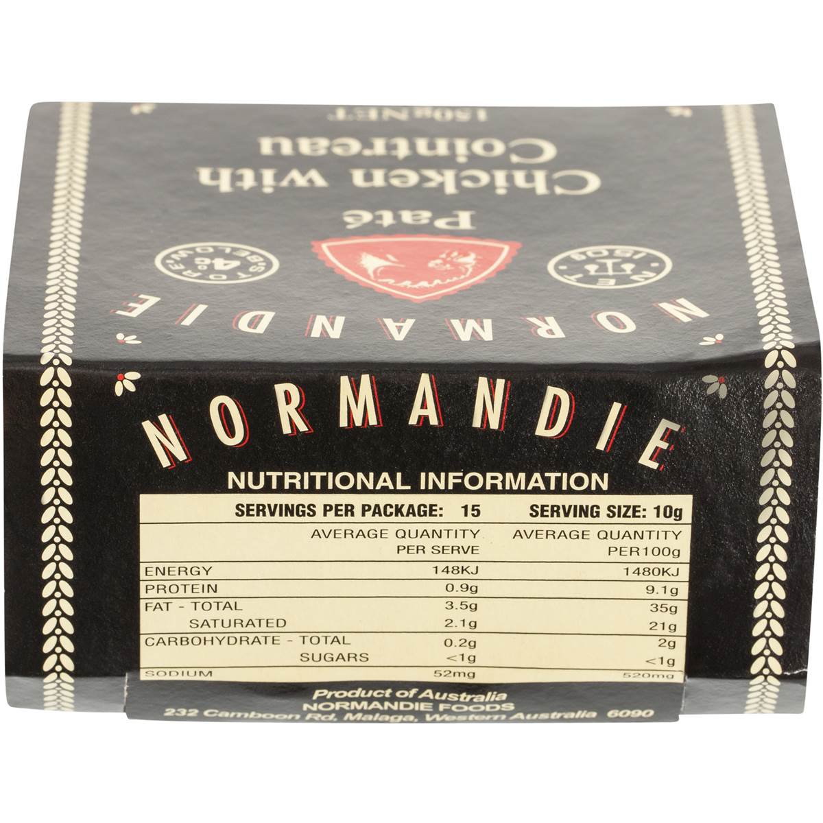 Normandie Pate Chicken With Cointreau 150g Woolworths