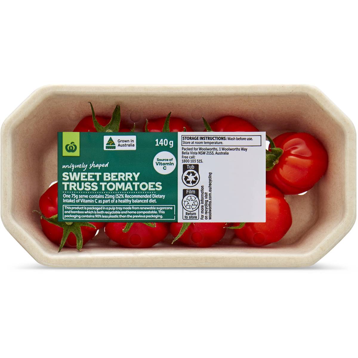 Woolworths Sweet Berry Truss Tomatoes Punnet