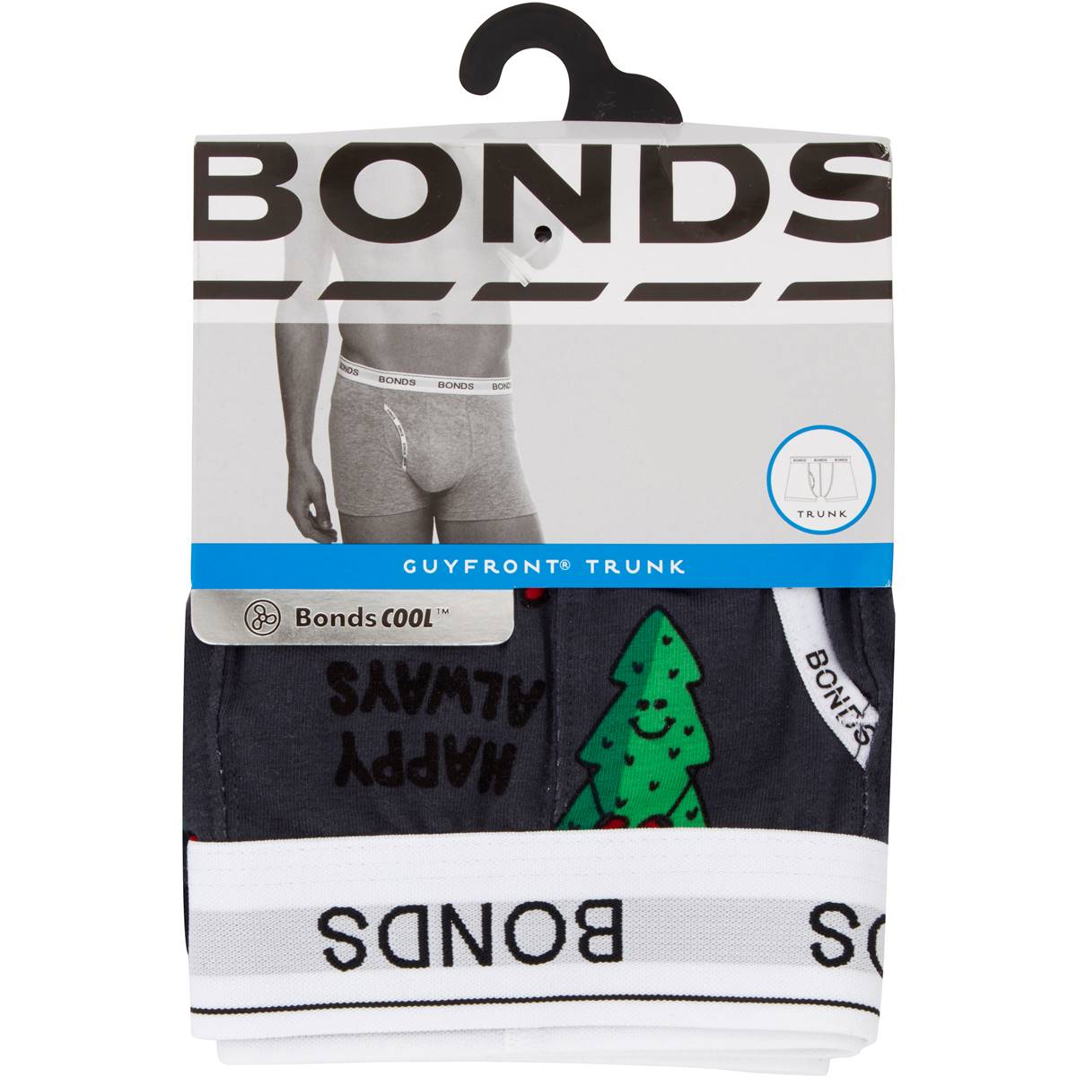 Bonds Men's Guy Front Trunk Christmas Black Large