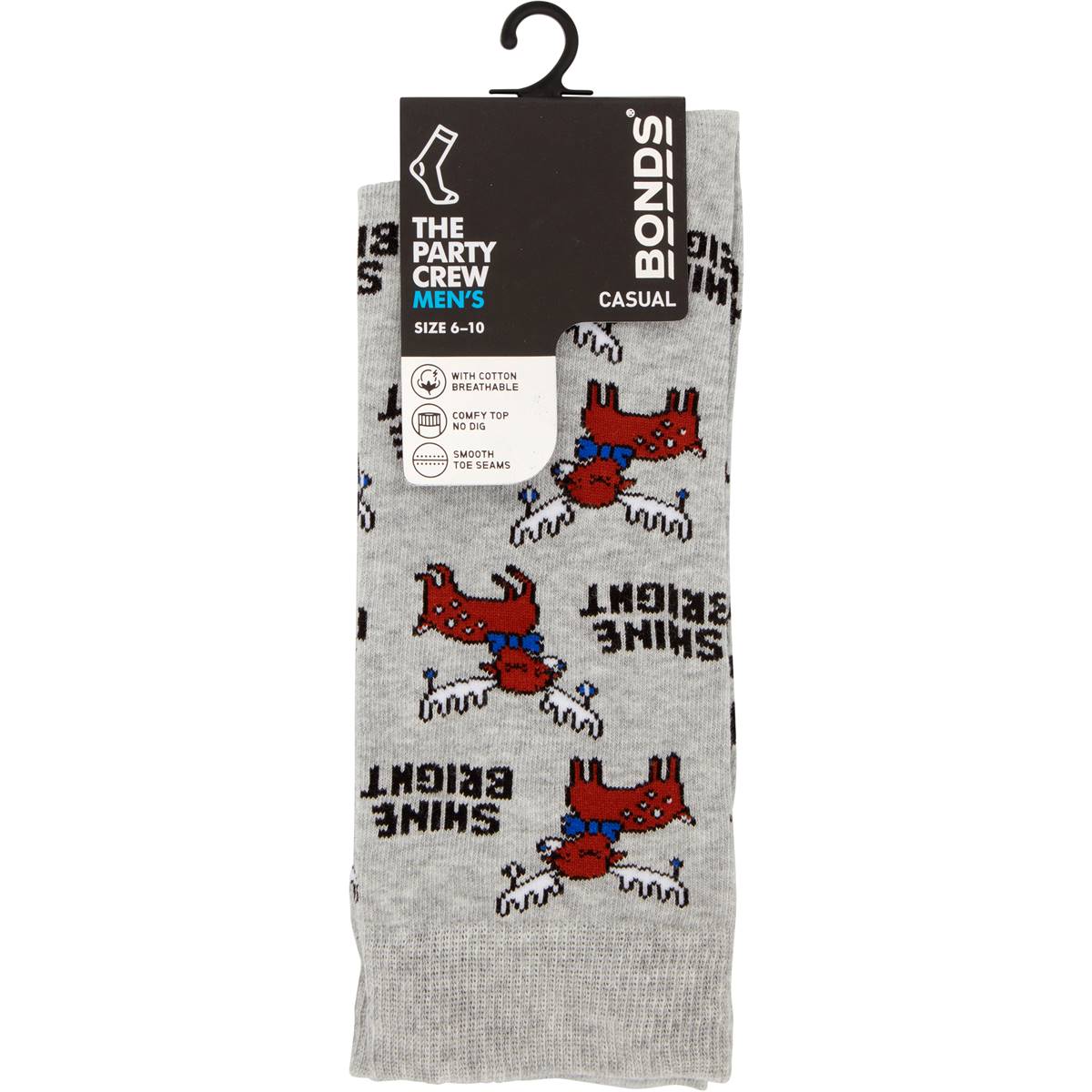 Bonds Mens Crew Socks Xmas Sizes 11 To 14 Each Woolworths