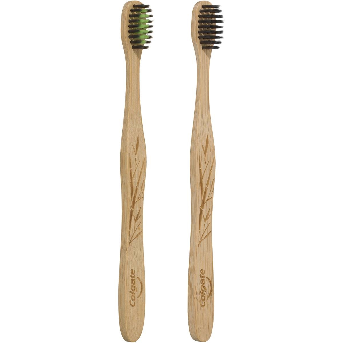 Colgate Toothbrush Biodegradable Bpa Free Bamboo 2 Pack | Woolworths