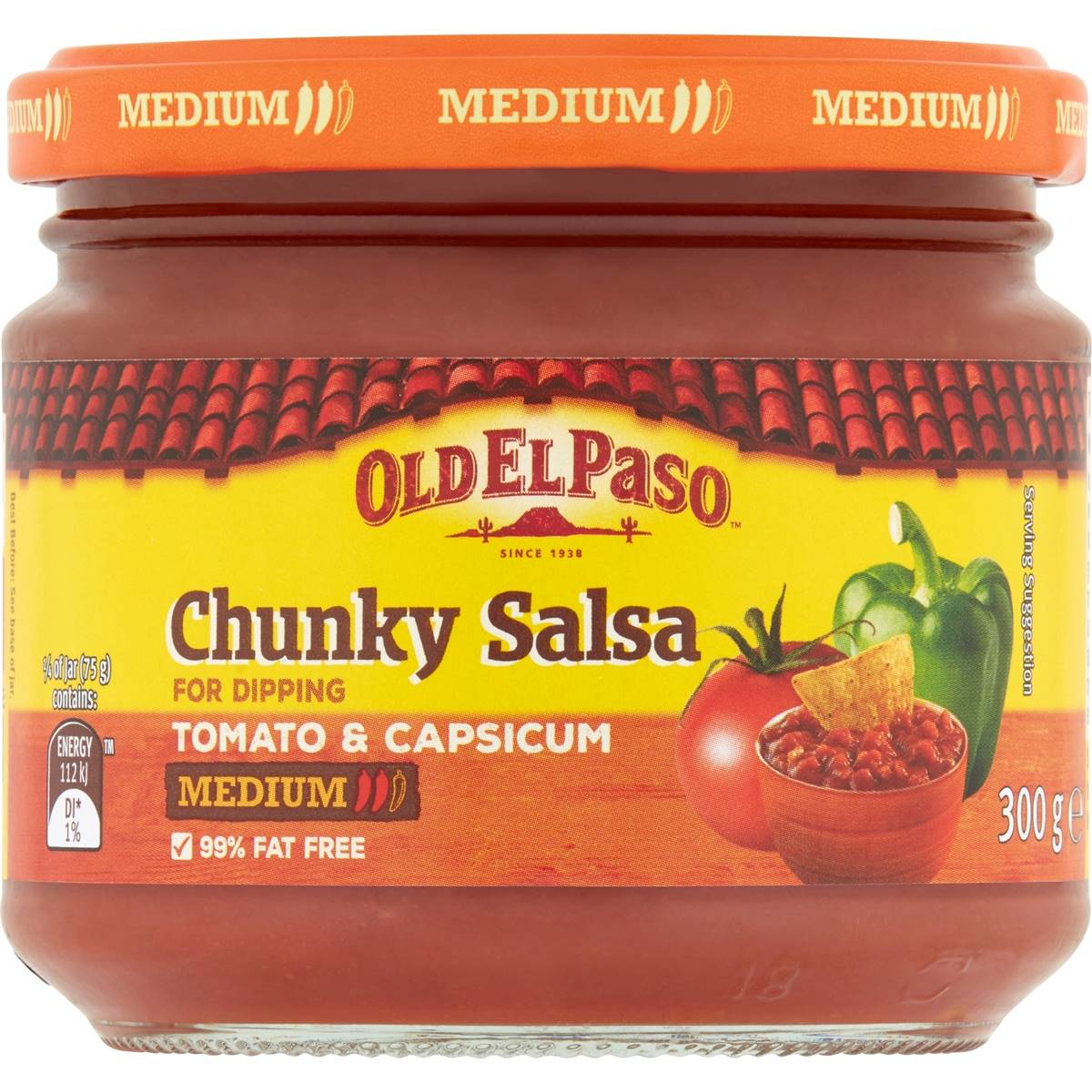 Old El Paso Mexican Chunky Tomato Salsa Dip Medium 300g Woolworths