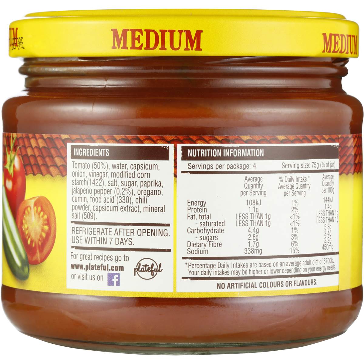 Old El Paso Mexican Chunky Tomato Salsa Dip Medium 300g Woolworths