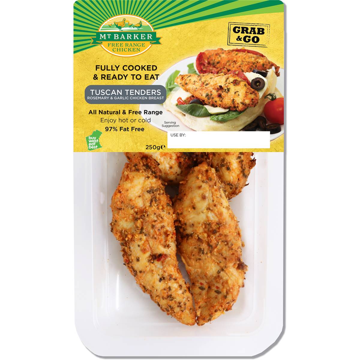 Mt Barker Tuscan Tenders Rosemary & Garlic Chicken Breast 250g Woolworths