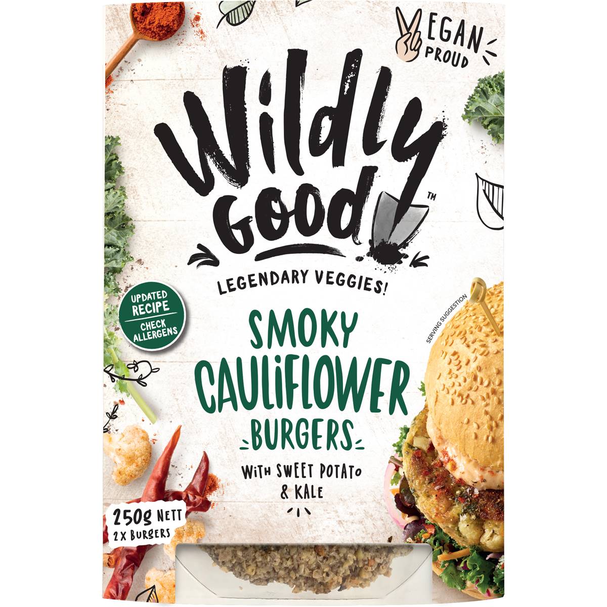 Wildly Good Smoky Cauliflower Veggie Burgers 250g Woolworths