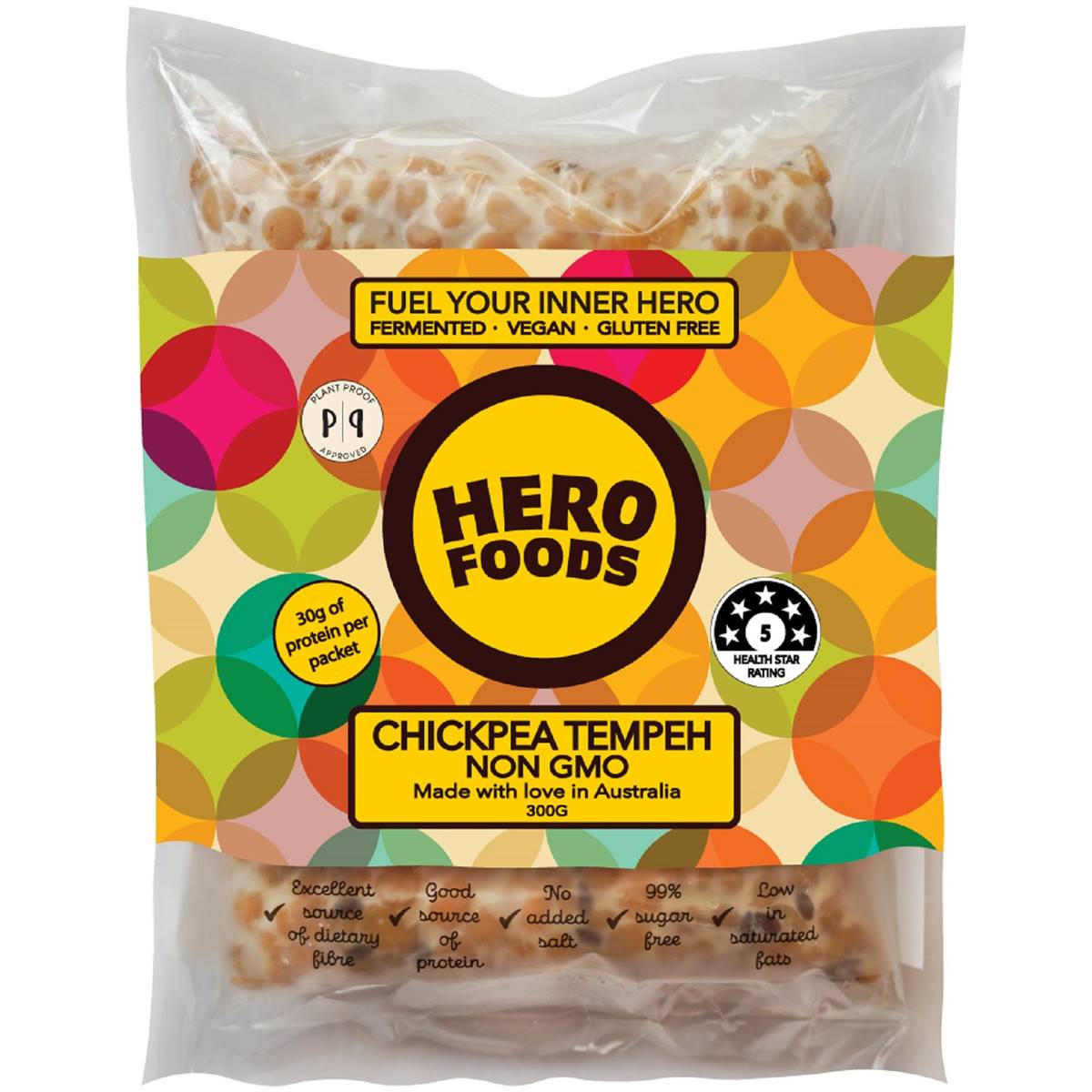 Hero Foods Foods Non Gmo Chickpea Tempeh 300g Woolworths