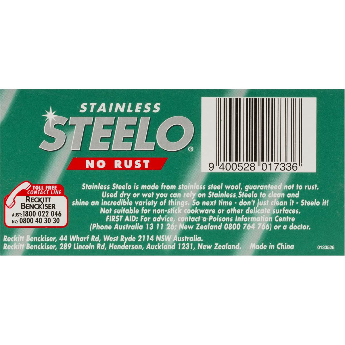 Steelo Scourer Steel Wool Pads Soap Stainless 5pk Woolworths