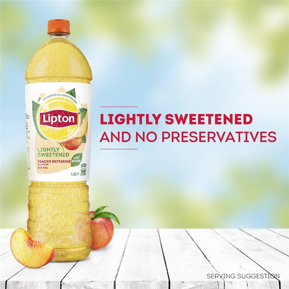 Lipton Ice Tea Low Sugar Iced Tea Peach & Nectarine Drink 1.5l Woolworths