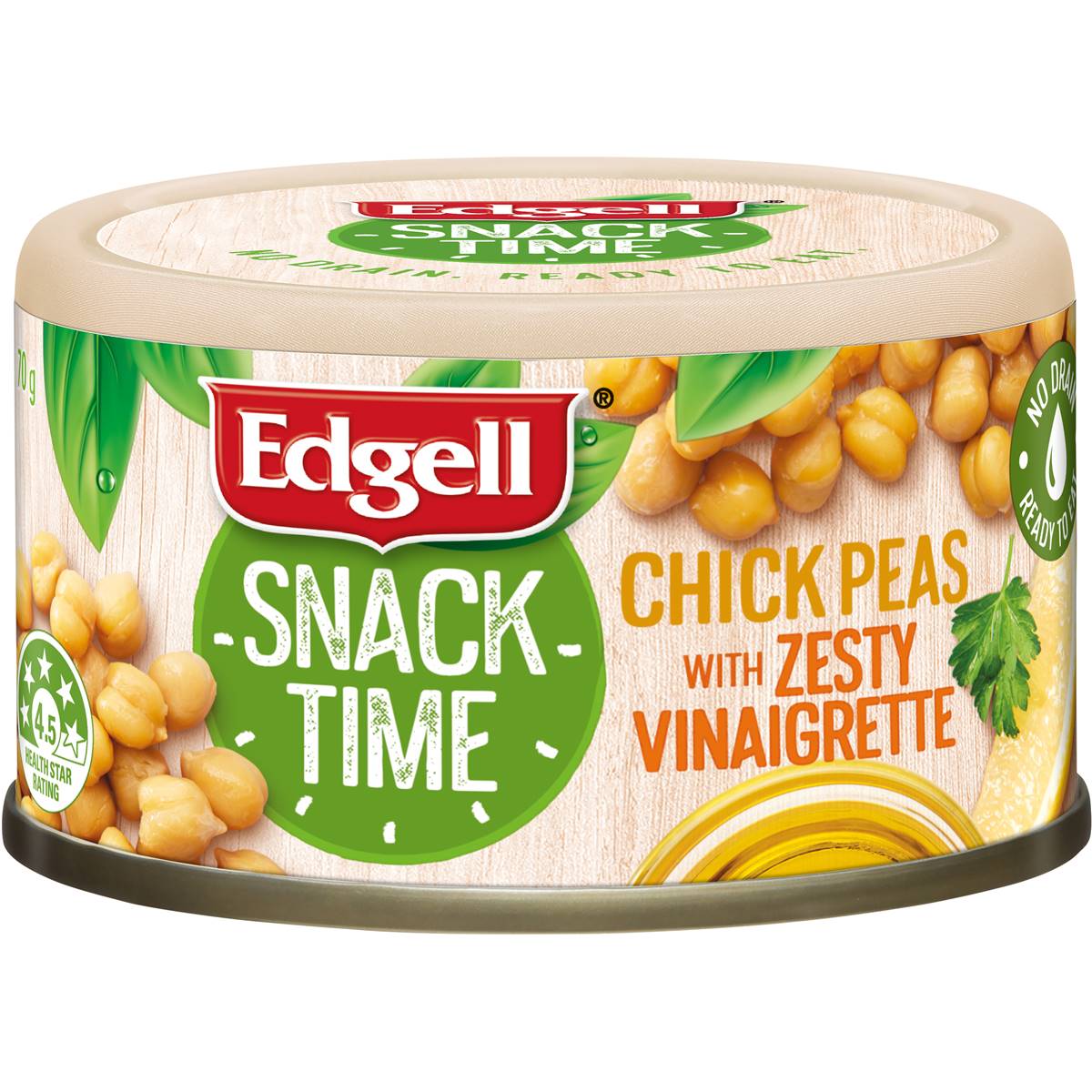Edgell Snack Time Chickpeas Salad Topper with Zesty Vinaigrette 70g