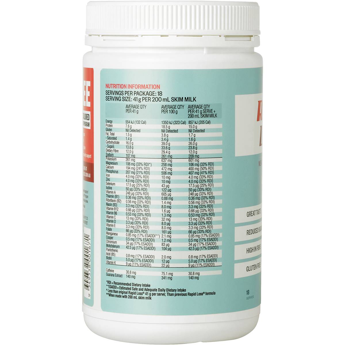 Rapid Loss Vanilla Flavour Meal Replacement Shake 740g Woolworths