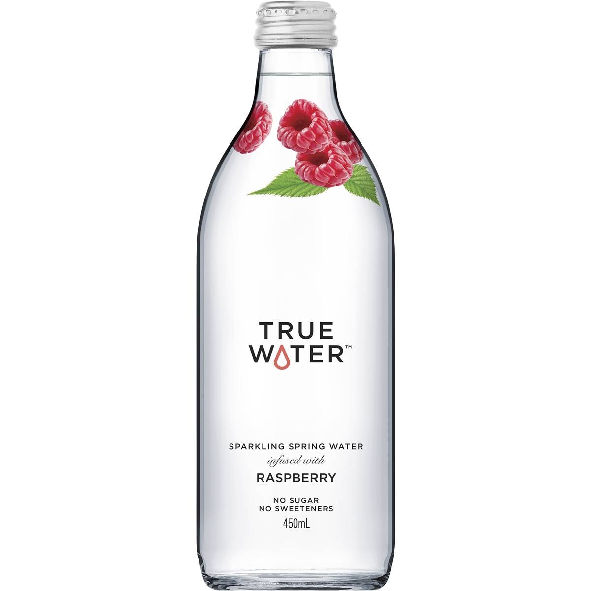 True Water Sparkling Spring Water Raspberry 450ml | Woolworths