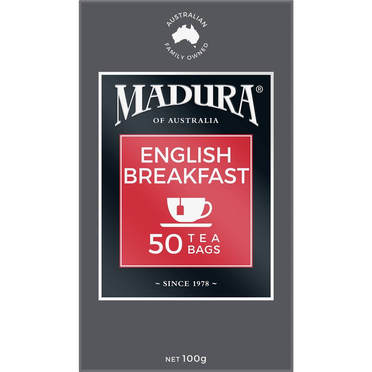 Madura English Breakfast Tea Bags 50 Pack 100g Woolworths