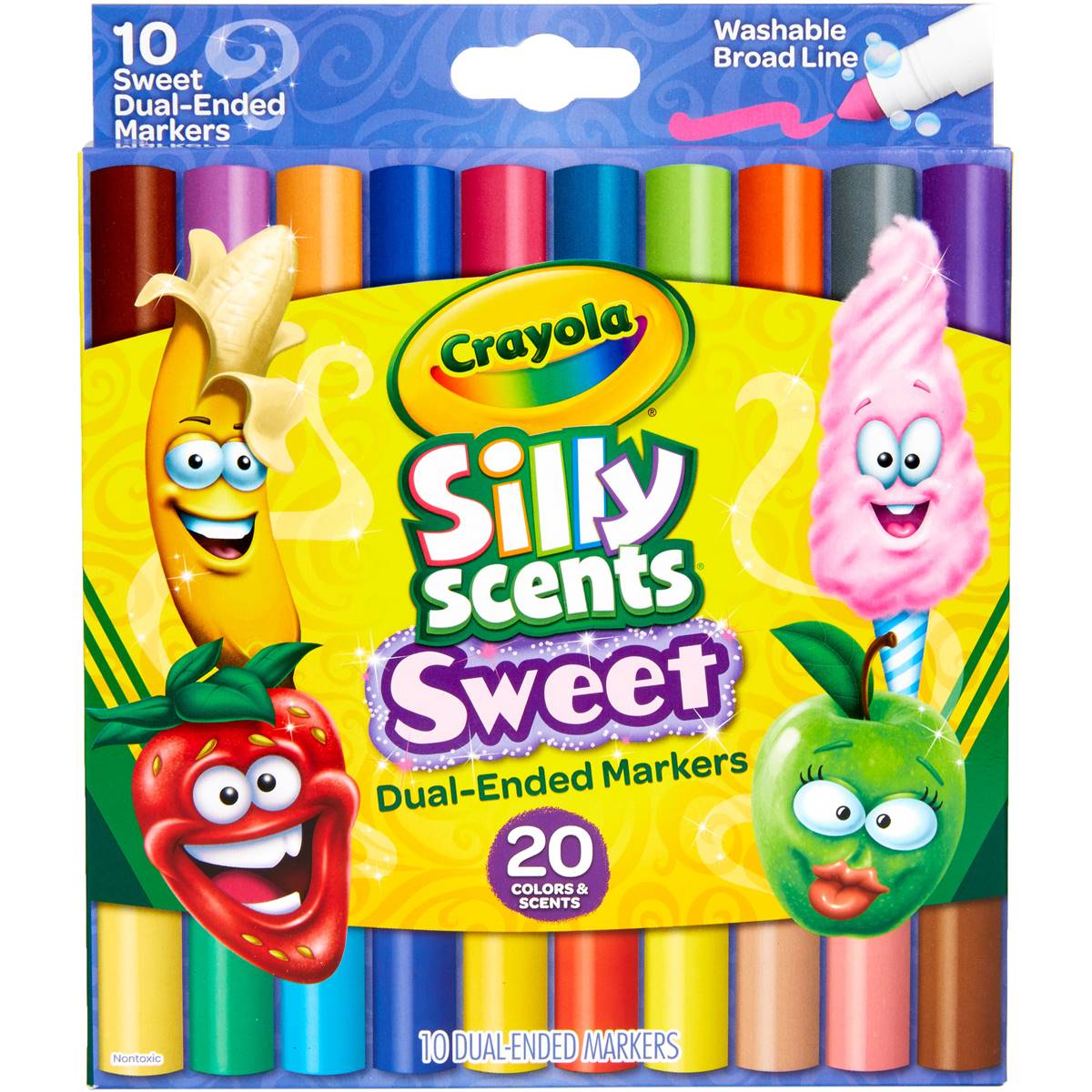 Crayola Silly Scents Sweet Dual Ended Markers 10 Pack Woolworths