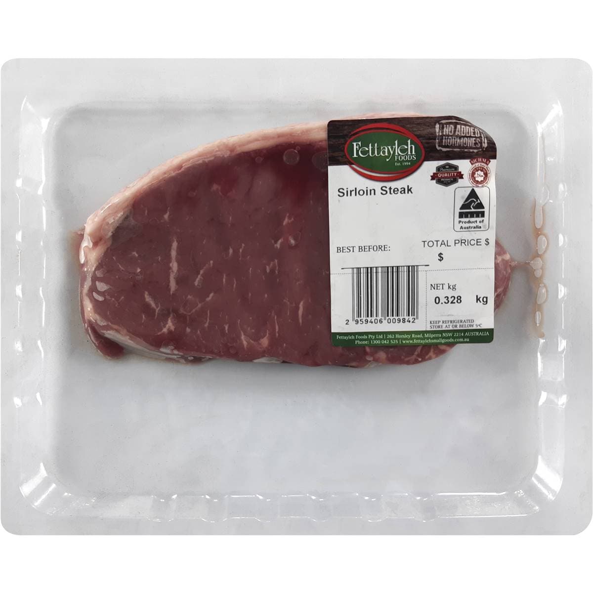 Fettayleh Foods Sirloin Steak 280g 390g Woolworths