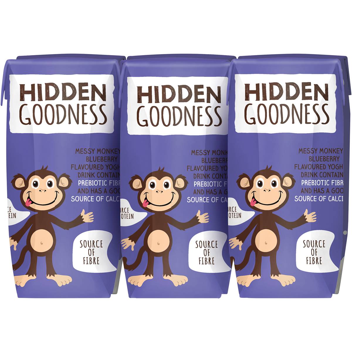 Messy Monkeys Blueberry Drink Yoghurt 6x200ml Woolworths