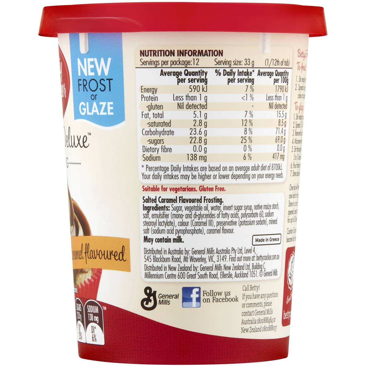 Betty Crocker Salted Caramel Frosting 400g Woolworths