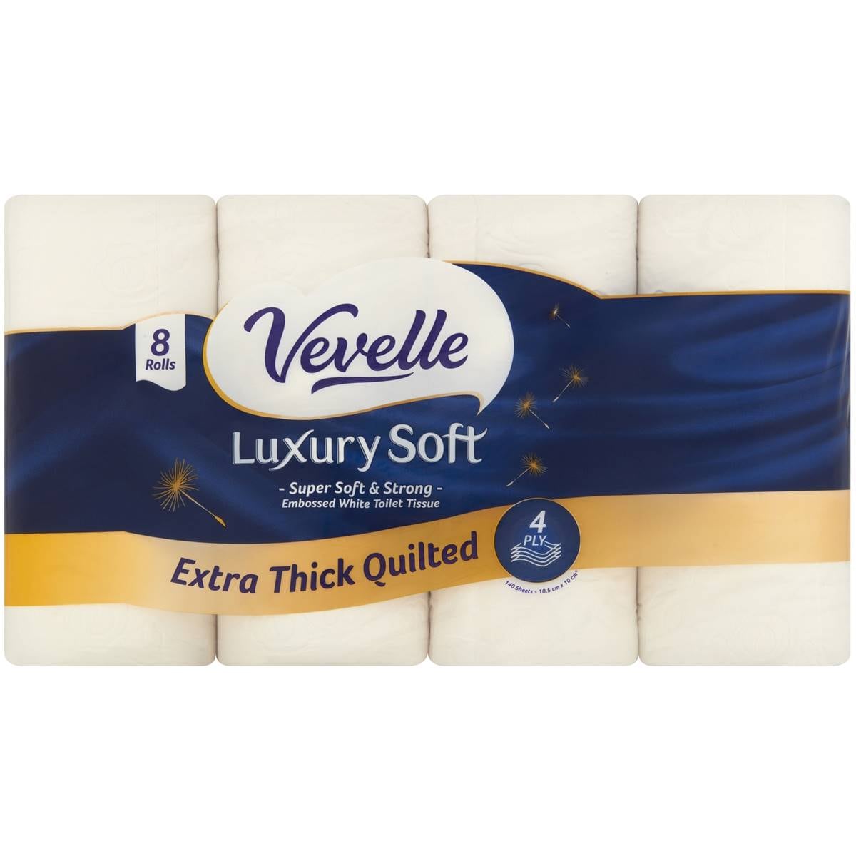 Vevelle Toilet Paper 4ply 8 Pack Woolworths