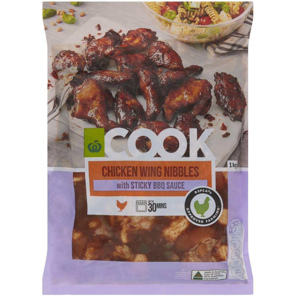 Woolworths Cook Chicken Wing Nibbles With Sticky Bbq Sauce 1kg Woolworths