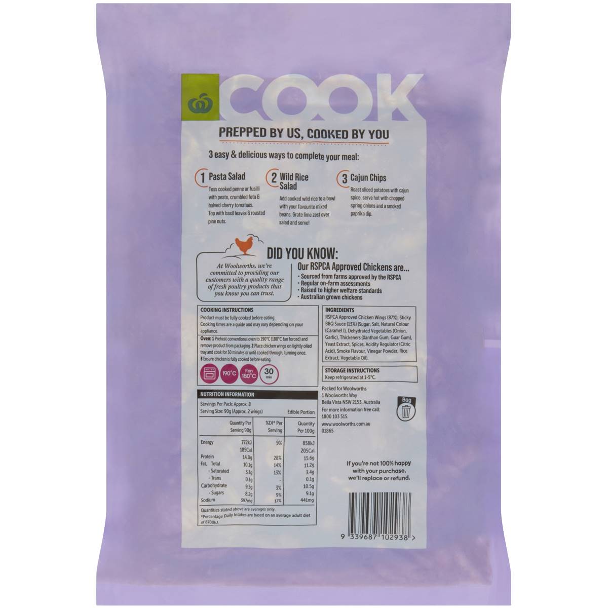 Woolworths Cook Chicken Wing Nibbles With Sticky Bbq Sauce 1kg Woolworths