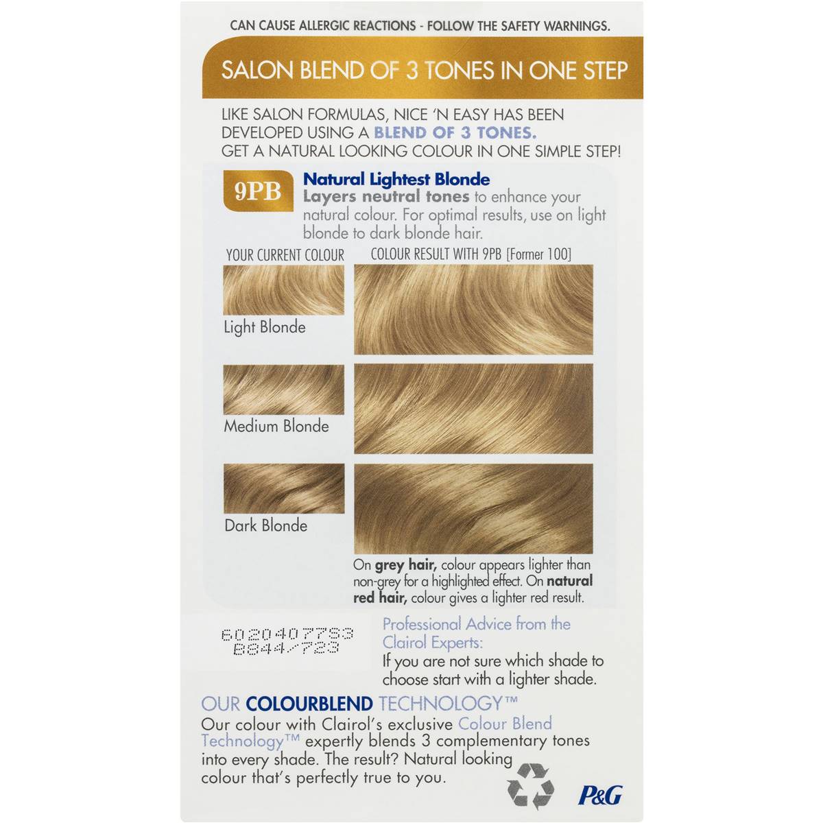 Clairol Nice'n Easy Light Blonde Light Blonde 1 Pack | Woolworths