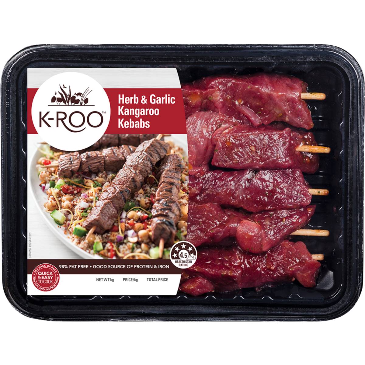 K Roo Herb & Garlic Kangaroo Kebab