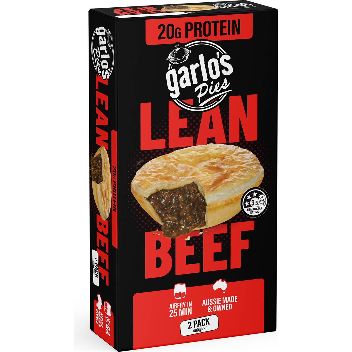 Garlo's Lean Beef Pies 2 pack