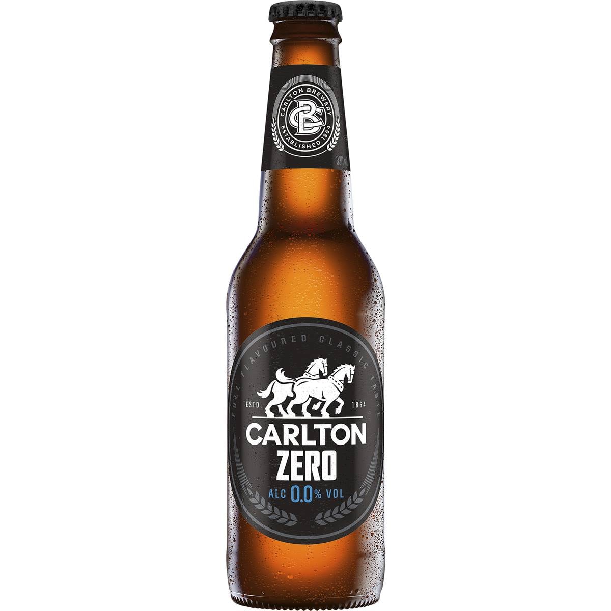 Carlton Zero 0.0 Non Alcoholic Beer Glass Bottles Multipack 330ml X 6