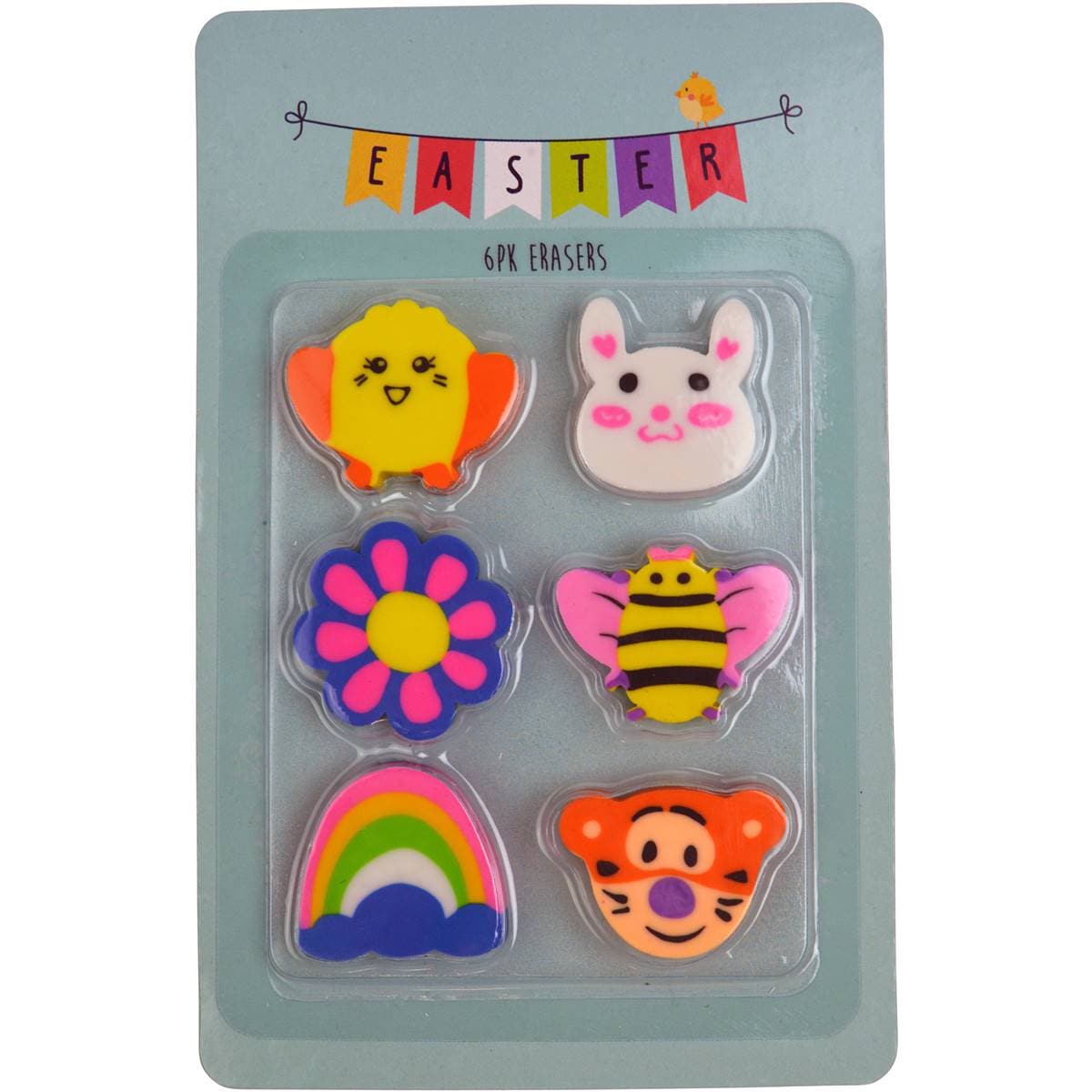 Easter Novelty Erasers 6 Pack Woolworths