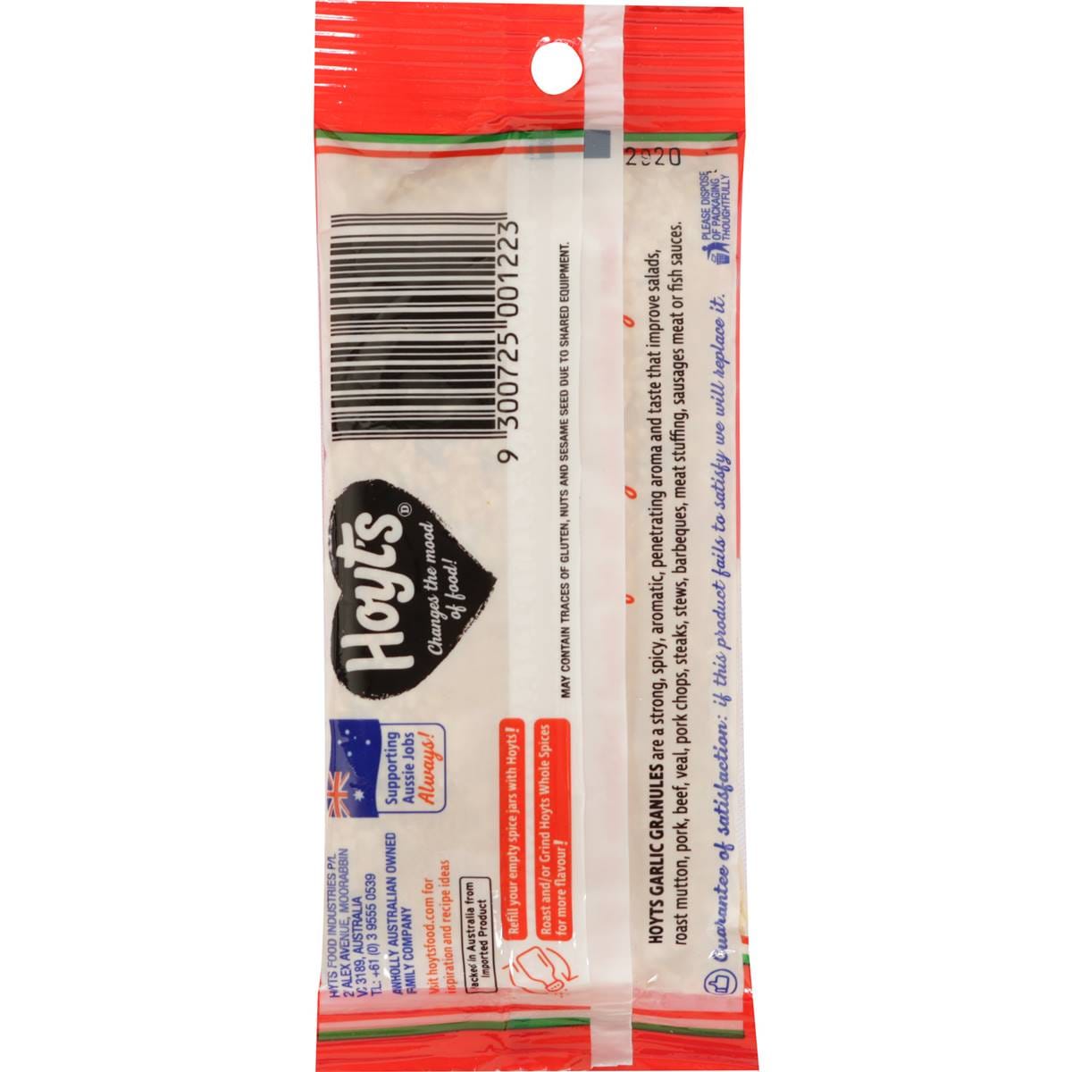 Hoyt's Garlic Granules 40g Woolworths