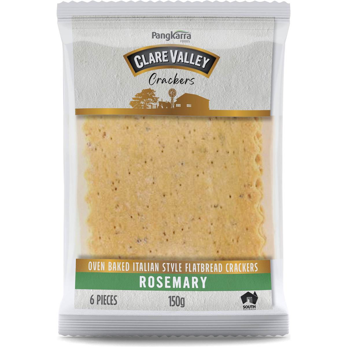 Pangkarra Foods Clare Valley Italian Style Crispy Flatbread Rosemary 150g