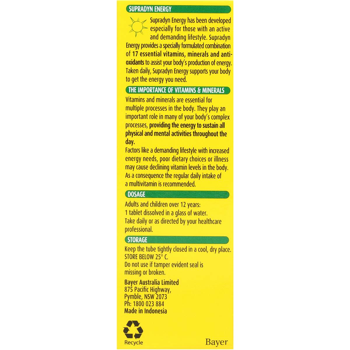 Energy Multivitamin Lemon Tablets 20 Pack | Woolworths