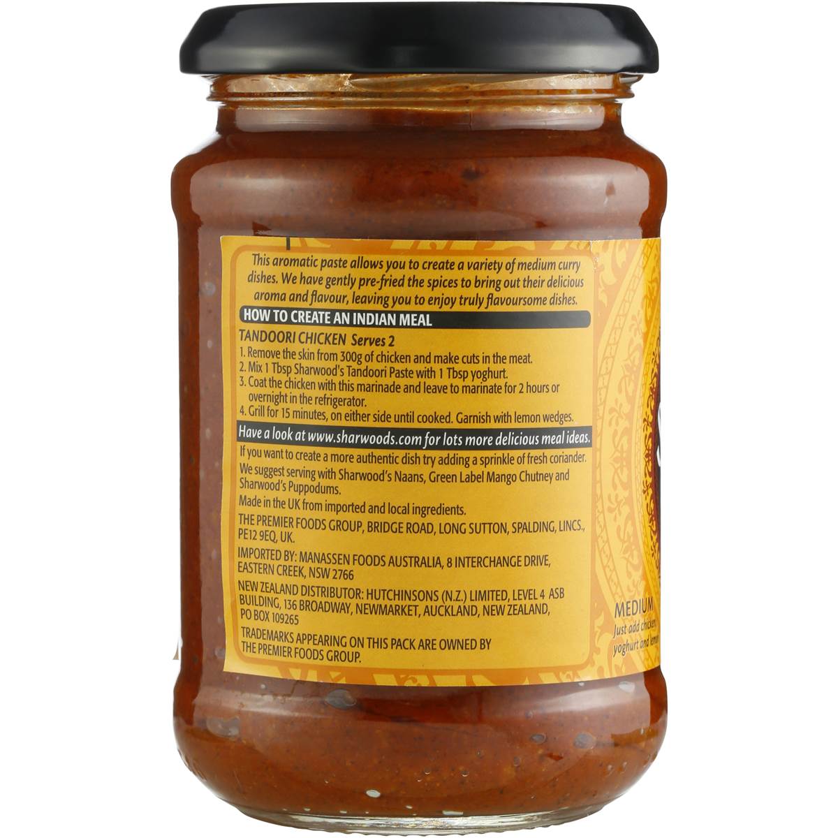 Sharwoods Paste Tandoori Medium 290g | Woolworths