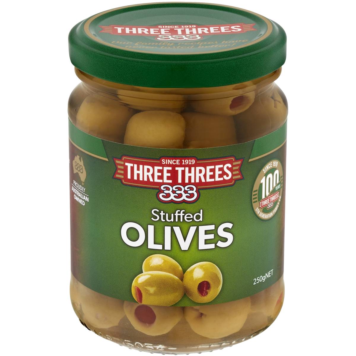 Three Threes Olives Stuffed