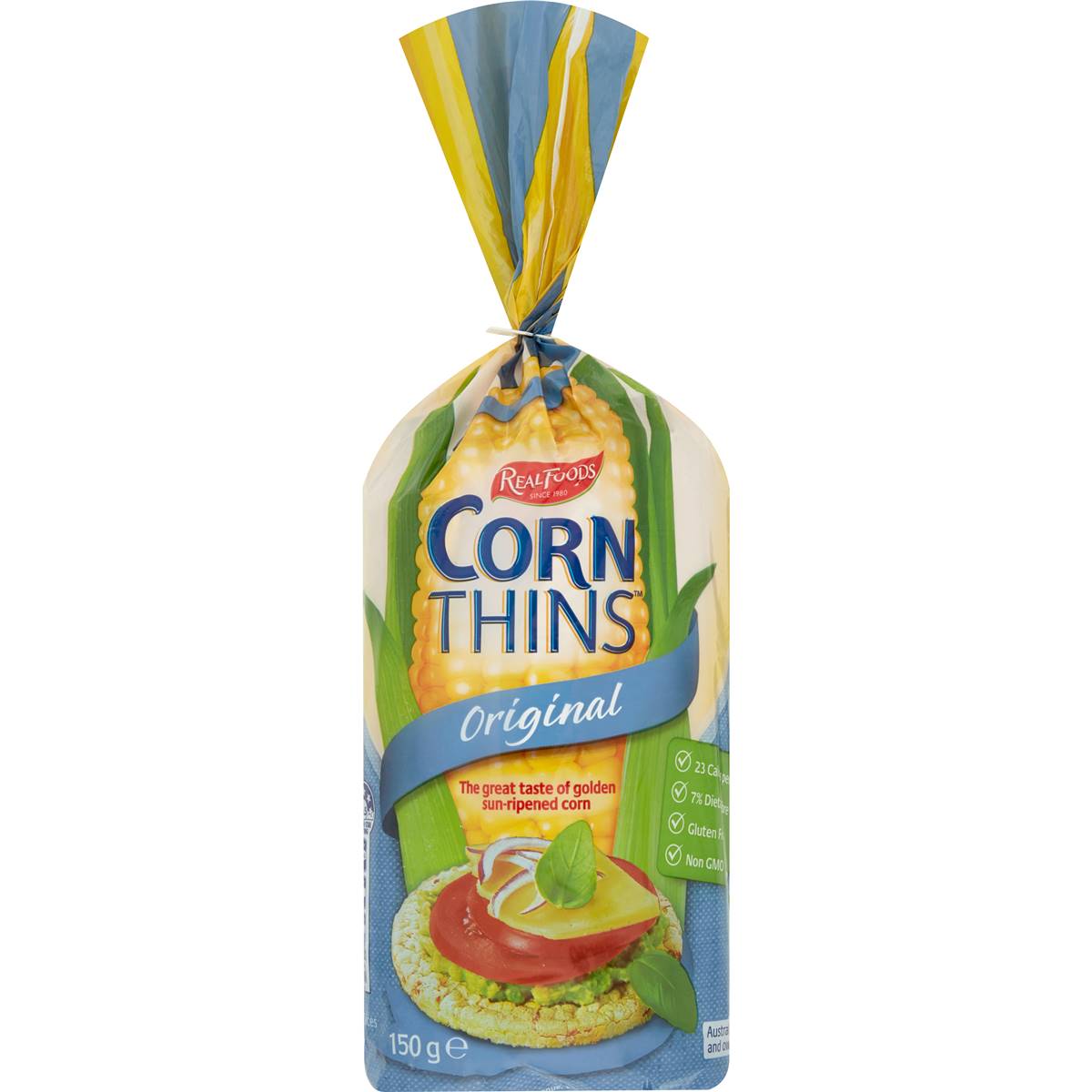 Real Foods Corn Thins Original 150g Woolworths