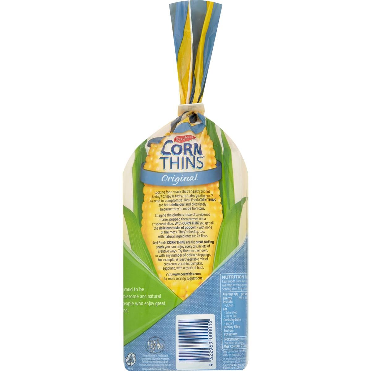 Real Foods Corn Thins Original 150g Woolworths