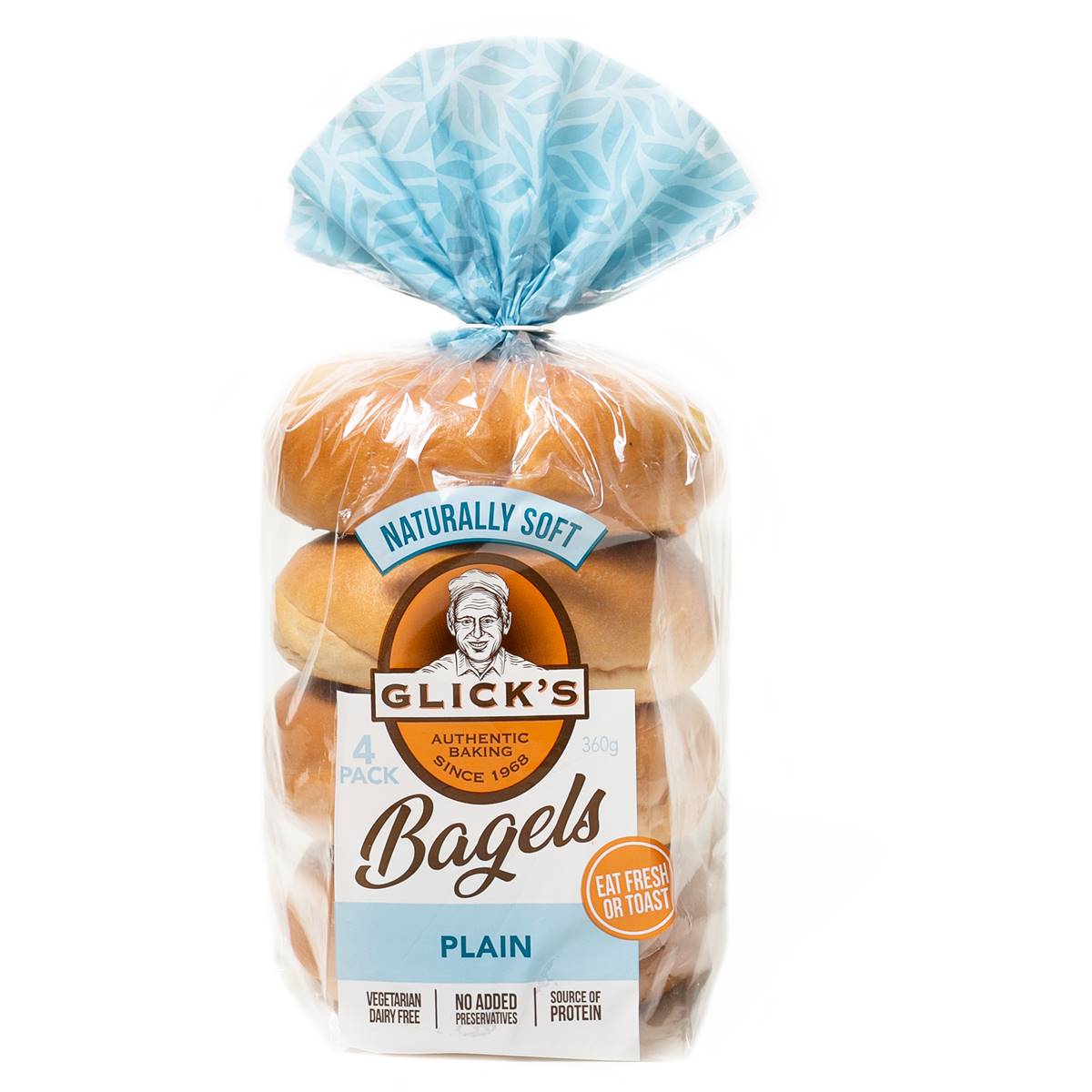 Glicks Plain Bagel 4 Pack Woolworths