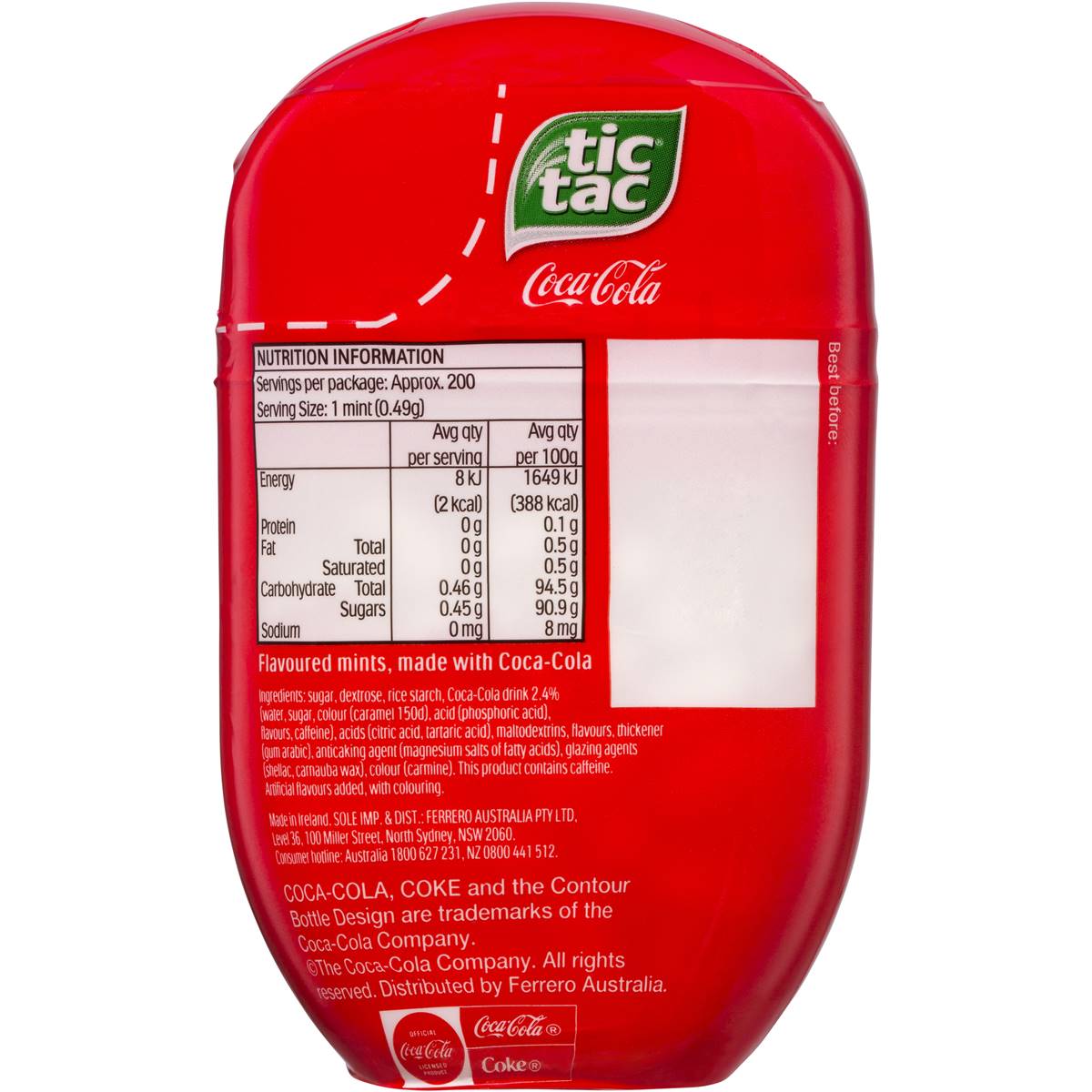 Tic Tac Coca Cola Limited Edition 98g | Woolworths