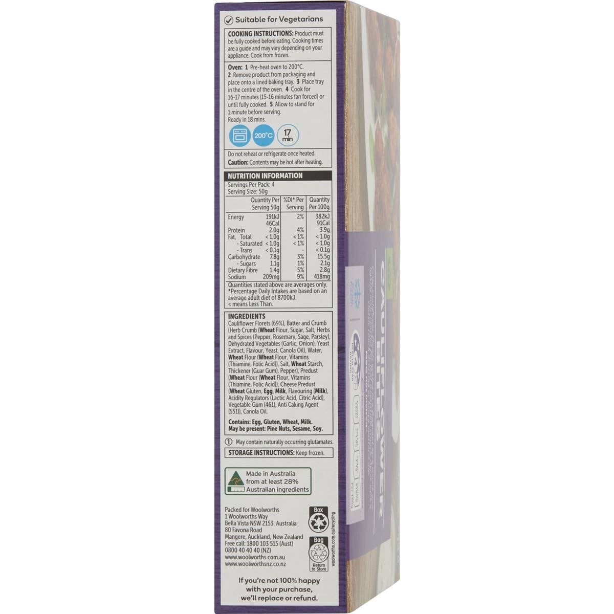 Woolworths Cauliflower Bites 200g Woolworths