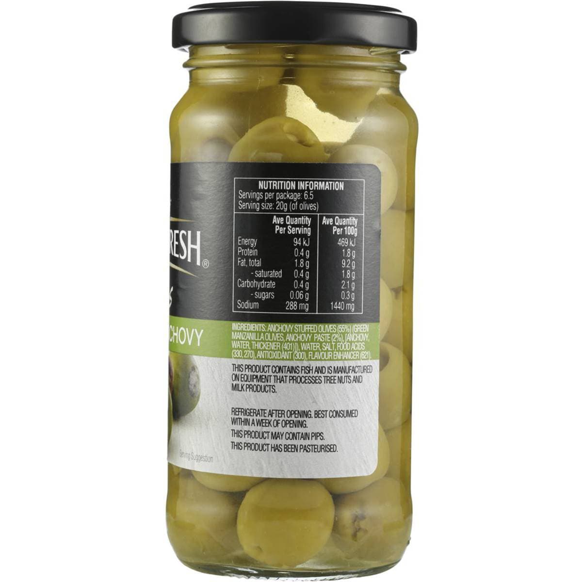Always Fresh Olives Anchovy Stuffed 235g Woolworths