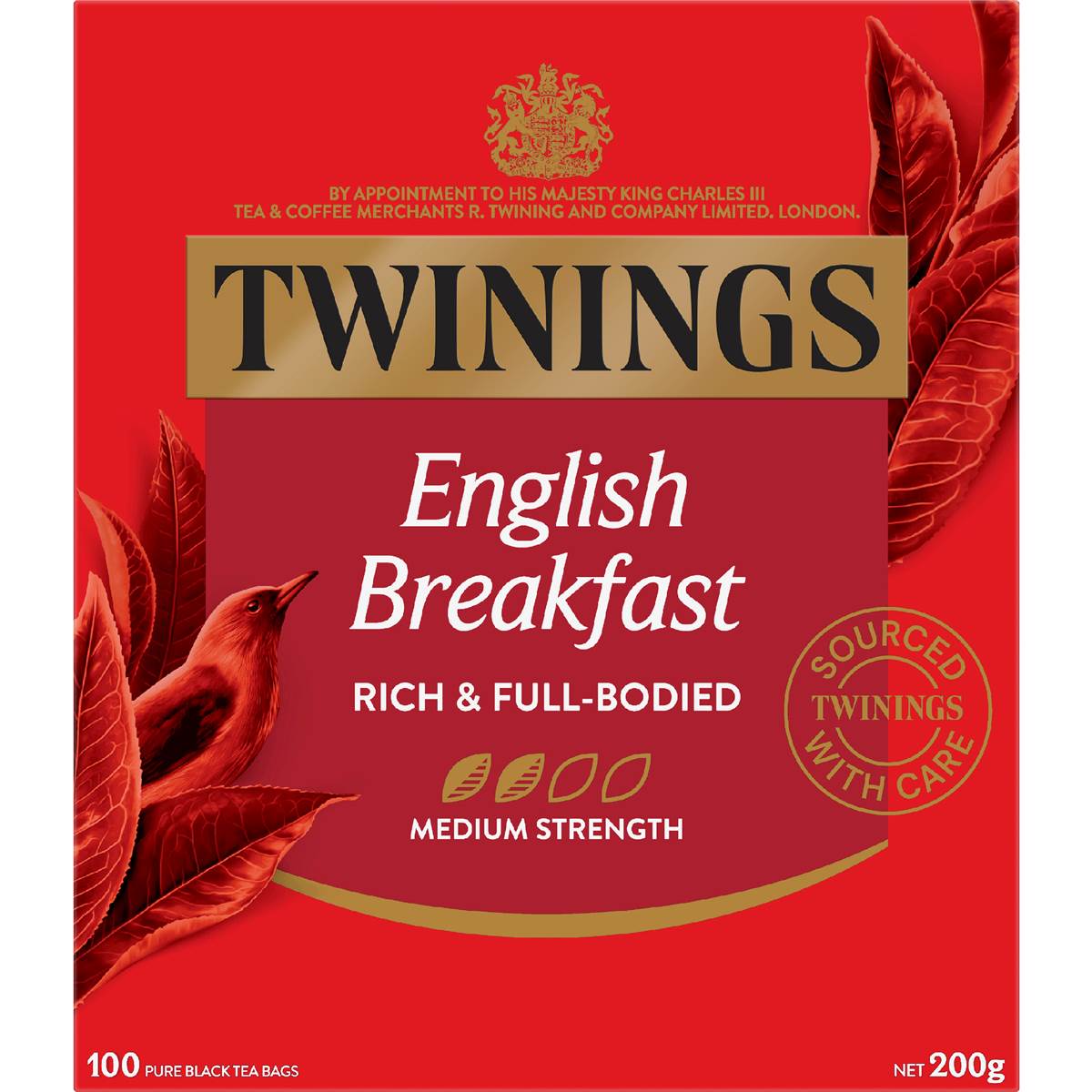 Twinings English Breakfast Tea Bags 100 Pack Woolworths