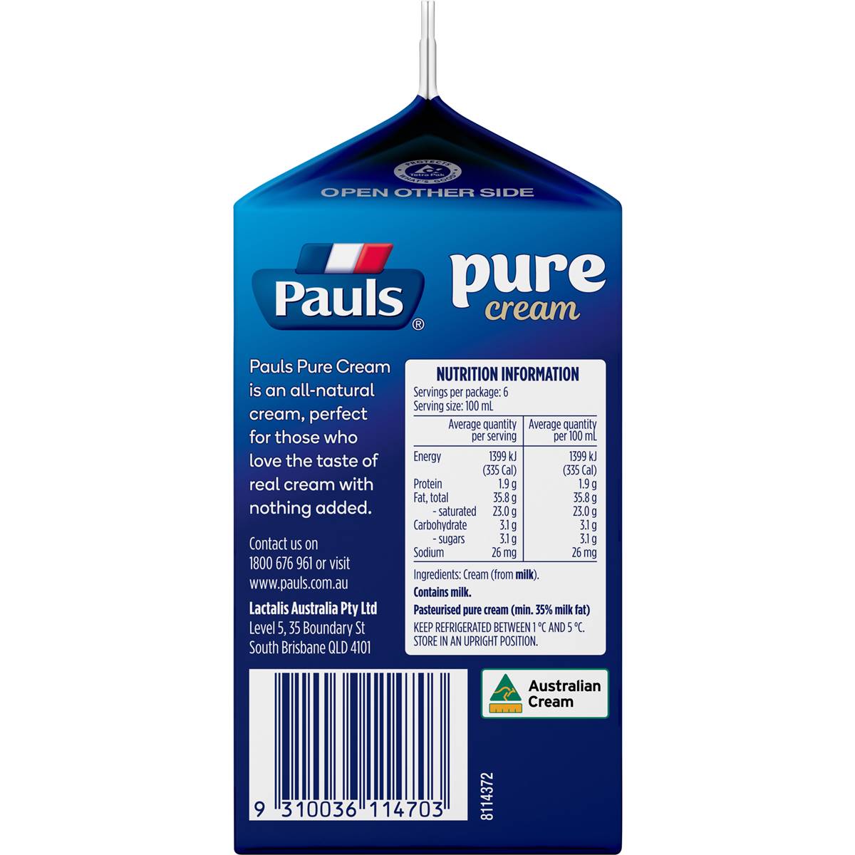 pauls-pure-cream-600ml-woolworths