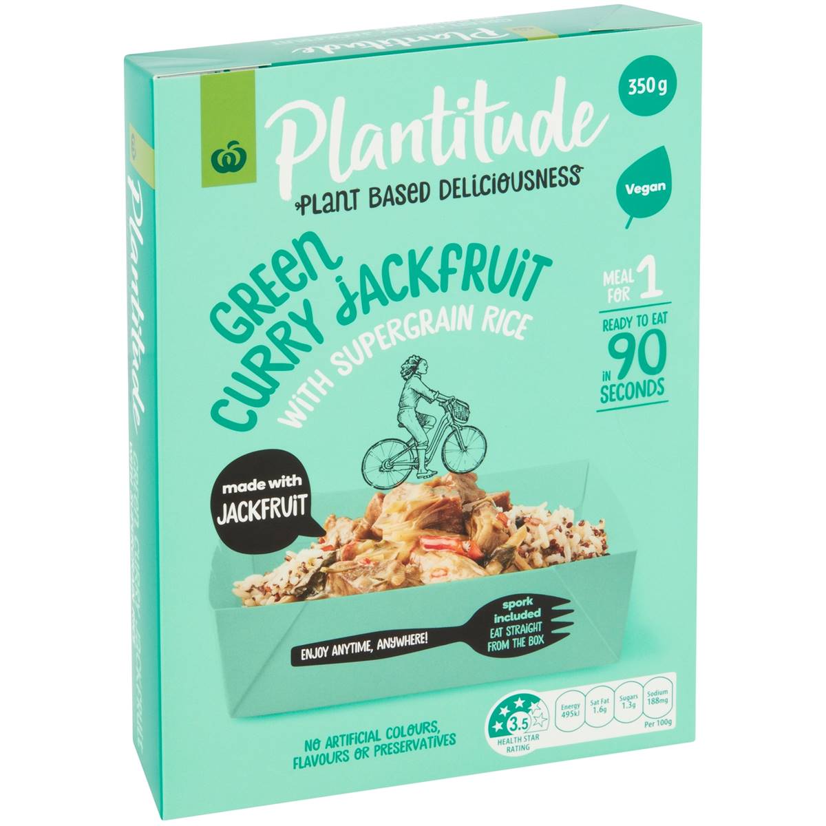 Woolworths Plantitude Green Curry Jackfruit With Rice 350g Woolworths
