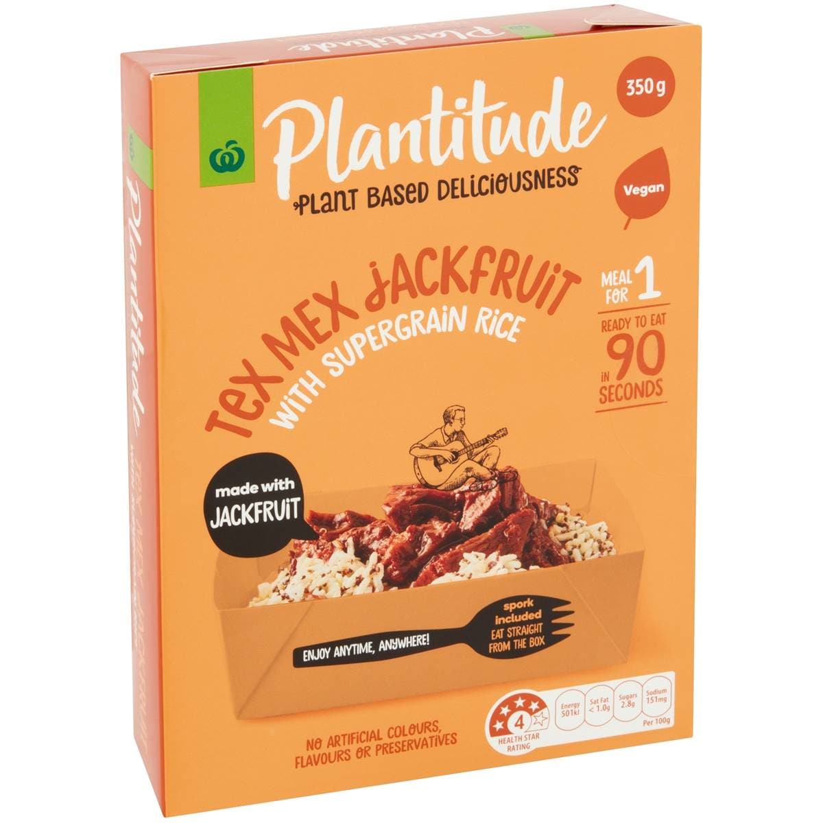 Woolworths Tex Mex Jackfruit With Supergrain Rice 350g Woolworths