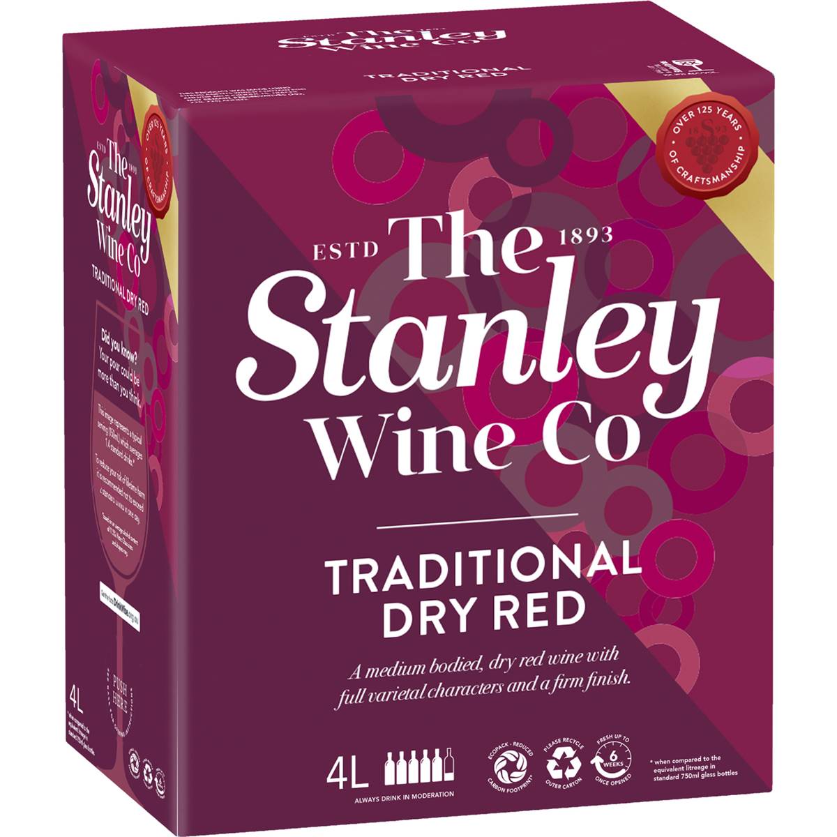 Stanley Cask Wine Traditional Dry Red 4l | Woolworths