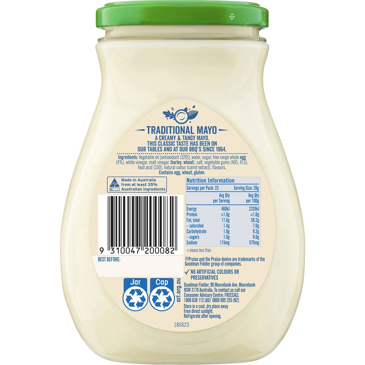 Praise Mayonnaise Traditional 470g Woolworths