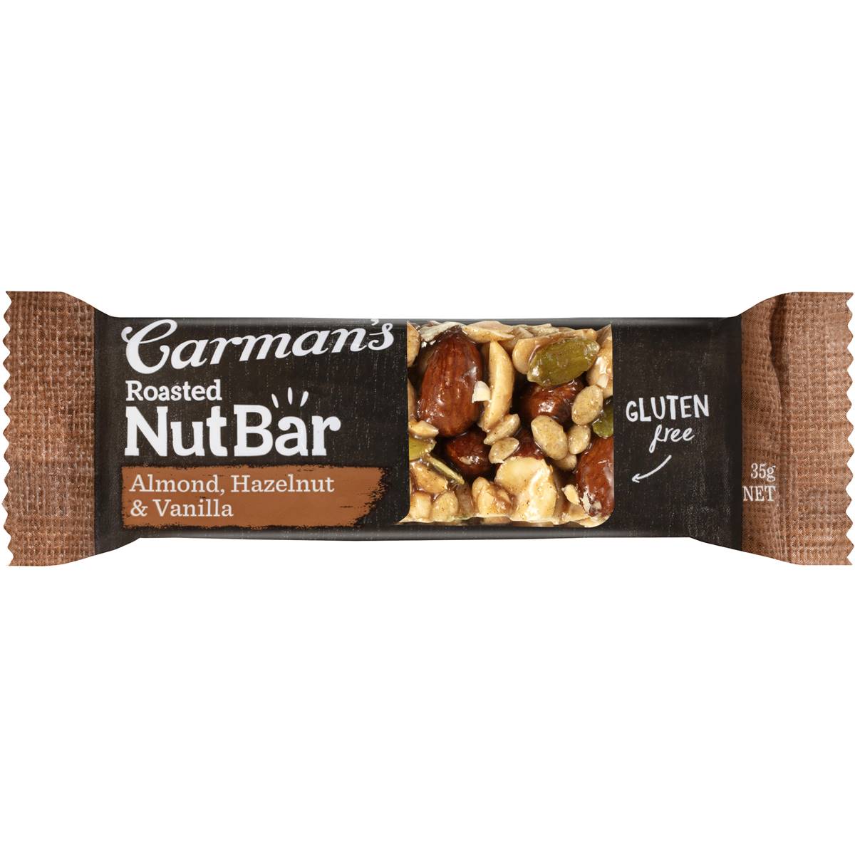 Carman's Almond Hazelnut & Vanilla Nut Bars 35g X10 Pack Woolworths
