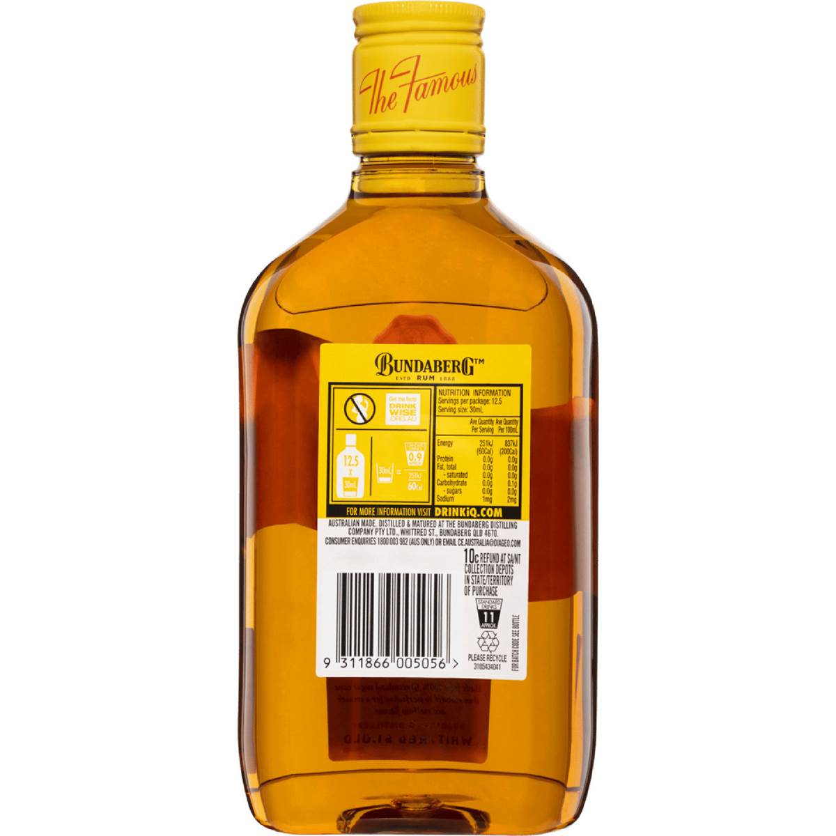 Bundaberg Underproof Rum 375ml Woolworths