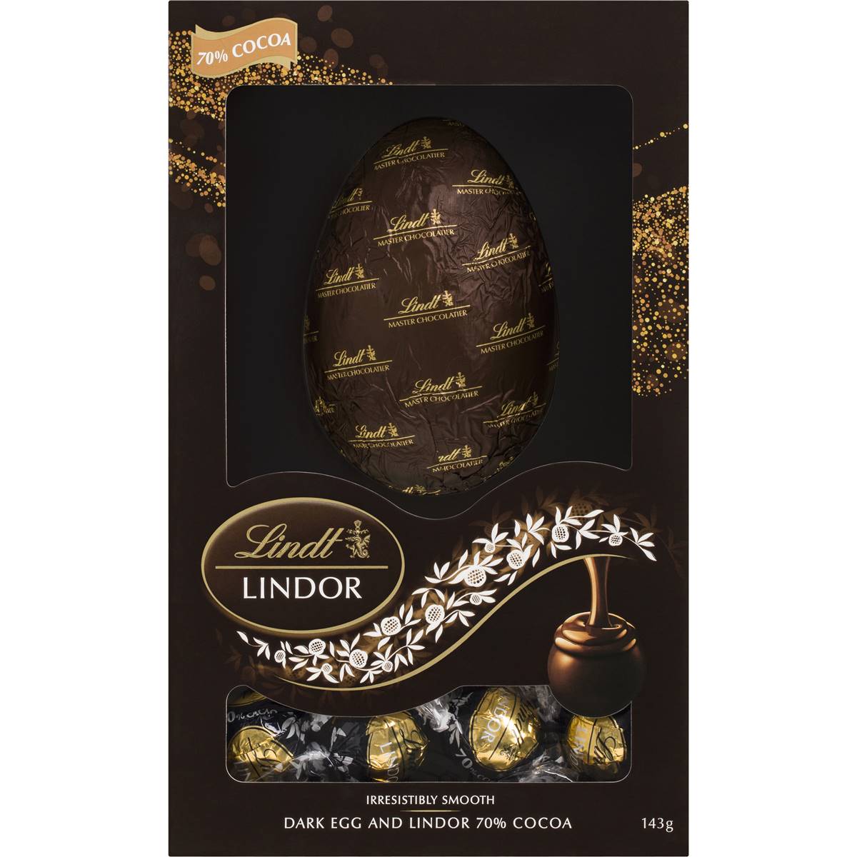 Lindt Dark Chocolate Easter Egg & Lindor Dark Truffles Casket 143g