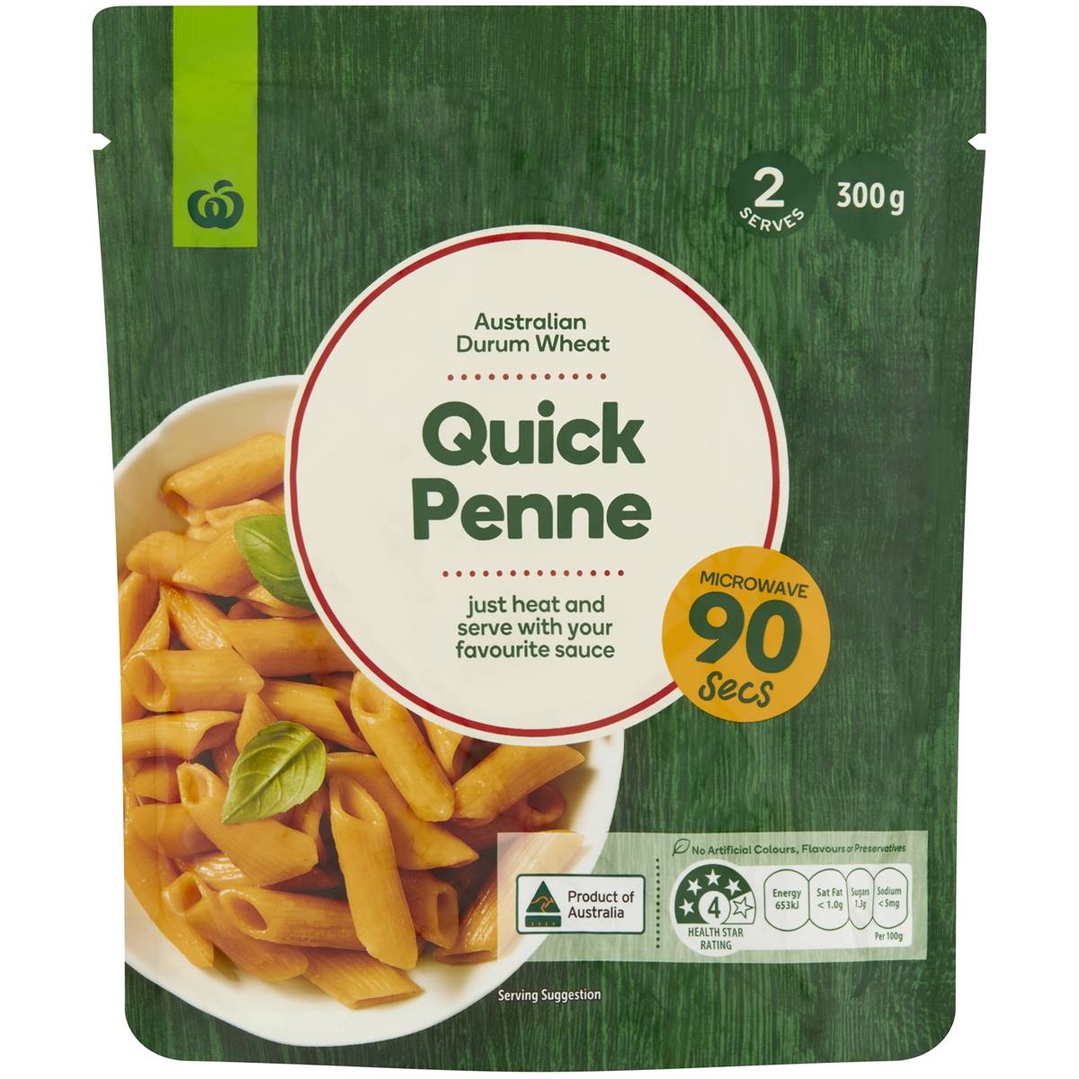Woolworths Microwave Quick Pasta Penne 300g Woolworths
