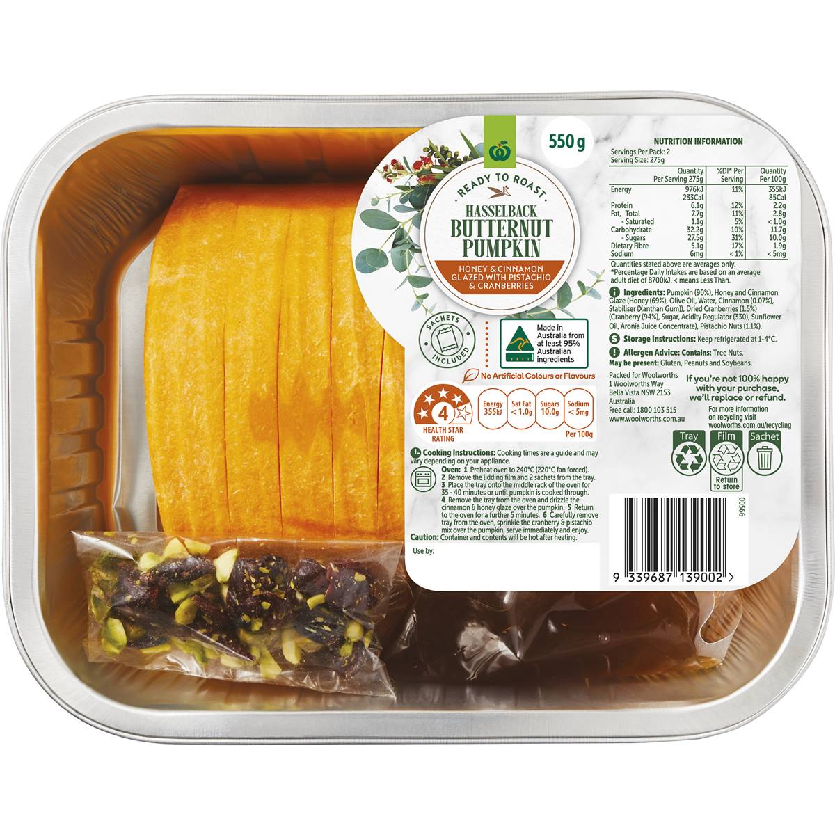 Woolworths Hasselback Butternut Pumpkin